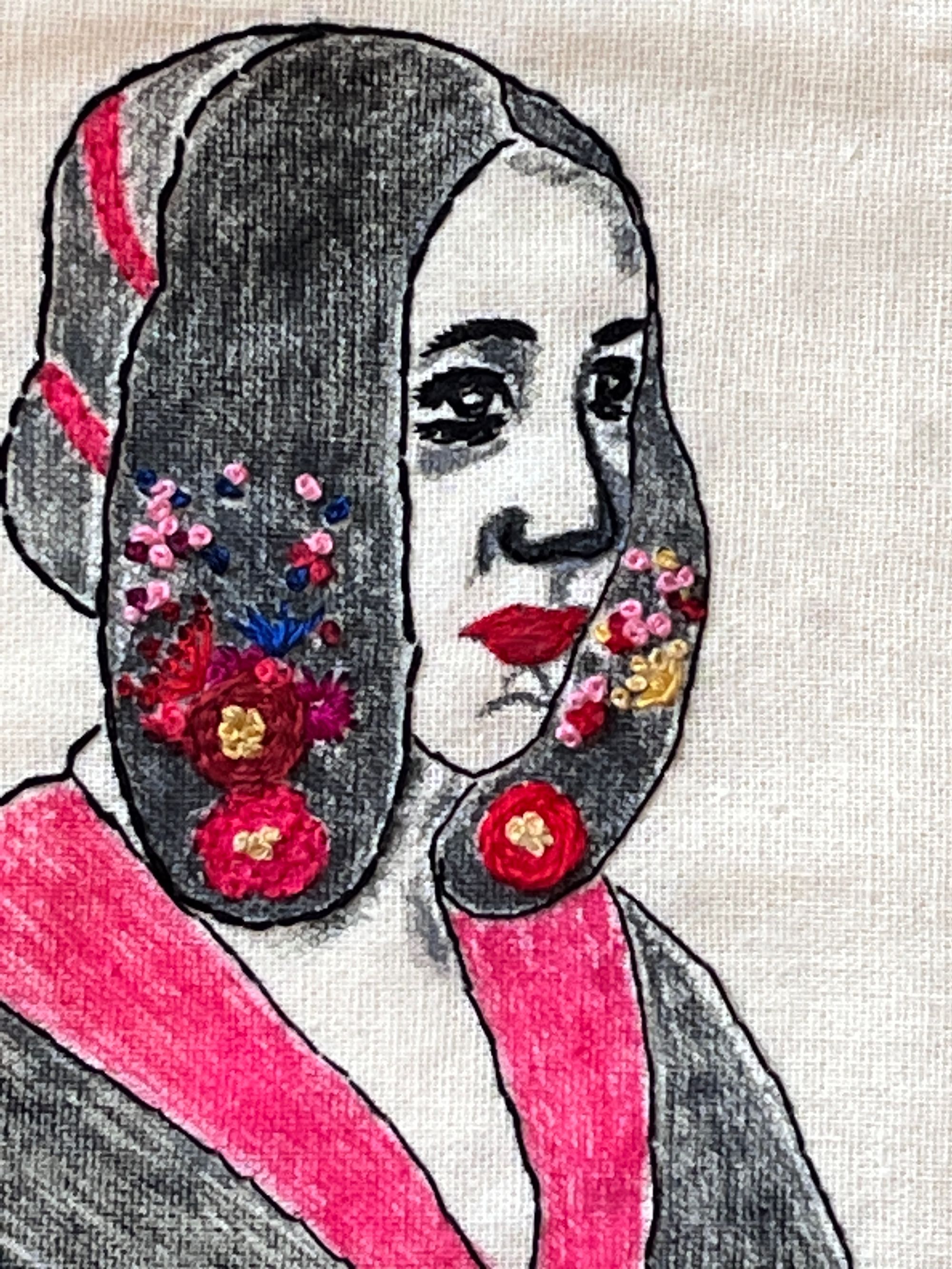 Ada Lovelace stitched by Tamuna from StitchesNThreads
